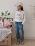 KUROMI酷洛米童裝女童長(cháng)袖t恤春秋2025新款純棉公主風(fēng)上衣兒童甜美衣服 【荷葉邊長(cháng)袖】紫 雙心酷洛米 110 曬單實(shí)拍圖