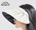 MISSION UV黑膠防曬帽女遮陽帽太陽帽貝殼空頂帽夏季遮臉防紫外線大帽檐帽子 曬單實拍圖