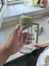 雙槍油壺噴油壺 倒油噴油一體食用油玻璃油壺廚房家用不掛油 橄欖綠 曬單實(shí)拍圖