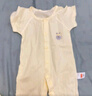 貝瑞加（Babyprints）嬰兒衣服2件裝新生兒連體衣短袖寶寶哈衣純棉薄款爬服 粉黃59 曬單實拍圖