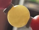 月印百川 七夕情人節(jié)禮物蜜蠟單珠散珠 單顆約15mm 附一物一證 曬單實(shí)拍圖
