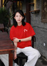 一寸相思紅色短袖t恤女裝時尚純棉夏季寬松上衣服2025年新款歐貨大碼半袖 黑白心紅色 XL (125-145斤） 曬單實拍圖