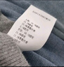 三彩2025秋季新款圓領(lǐng)正肩短袖芭蕾風(fēng)提花針織衫套頭小衫 大象灰 XL 曬單實(shí)拍圖