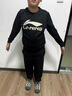 LI-NING KIDS李寧兒童衛(wèi)衣男童女中大童2025春秋新款圓領(lǐng)青少年長袖T恤打底衫 黑色 160 曬單實拍圖