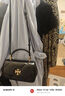 Tory Burch 湯麗柏琦【限時(shí)禮遇】 KIRA 菱格紋手提斜挎包女包TB 154719 黑色 001 OS 曬單實(shí)拍圖