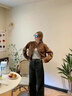 SNYDER WEAR2025秋季新款外套女韓版設(shè)計(jì)感百搭外套女寬松顯瘦短款?yuàn)A克上衣潮 灰色 S 建議100斤以下 曬單實(shí)拍圖