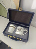 鳳陶凰（FENG TAO  HUANG）輕奢山水辦公室茶杯馬克杯陶瓷杯過(guò)濾泡茶杯羊脂玉瓷素燒茶水分離 高山流水素燒杯 （禮盒裝） 466ml 400mL(不含)-600mL(含) 曬單實(shí)拍圖