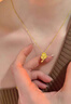 黃金玫瑰花吊墜女金包銀999花朵項鏈送女友老婆掛墜520生日禮物 玫瑰花吊墜【配項鏈】 曬單實(shí)拍圖