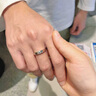 DRAGBOLL莫桑石鉆戒pt950純銀情侶對戒男女結婚求婚紀念日送對象生日禮物 輕奢女戒50分活口+男戒1克拉活口 曬單實(shí)拍圖