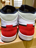 Jordan七夕禮物 休閑鞋男AJ1喬丹JORDAN 1中幫運動(dòng)鞋852542-100黑紅44 曬單實(shí)拍圖