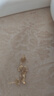 周六福S925銀耳釘女紐結四葉草耳飾生日禮物J0913994 一對 曬單實(shí)拍圖