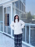 鴨鴨（YAYA）羽絨服女士2025冬季新品短款加厚休閑連帽百搭蓄熱鴨絨外套 米色 M (建議110-125斤) 曬單實(shí)拍圖