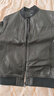 GXG男裝 簡(jiǎn)約復古棒球領(lǐng)真皮夾克男寬松時(shí)尚夾克外套 春秋熱賣(mài) 黑色 M 曬單實(shí)拍圖