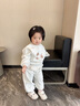 泰蘭尼斯秋季新品男寶寶赤足鞋寶寶鞋嬰幼兒學步鞋女寶寶防滑軟底步前鞋 白/杏色 21 內(nèi)長14.0適合腳長12.8-13.2 曬單實拍圖