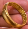 中國黃金（CHINA GOLD）蓮花黃金戒指足金999男女情侶對戒生日禮物 男戒-金重約9.9g 曬單實(shí)拍圖