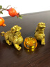 繽越銅貔貅擺件銅一對(duì)公母銅皮丘客廳酒柜玄關(guān)裝飾品辦公室開業(yè)禮品 曬單實(shí)拍圖