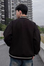 安初夏棒球服外套男套裝春秋款潮牌痞帥夾克一整套搭配帥氣牛仔褲三件套 外套黑+長白T+牛仔褲藍(lán)【三件】 XL 建議120-140斤 曬單實(shí)拍圖