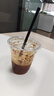 特美居（temeiju）奶茶杯一次性飲料杯400ml*30套 咖啡杯帶蓋加厚塑料果汁奶茶杯子 曬單實拍圖