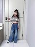 奧特曼童裝女童套裝春秋新款兒童衣服女寶寶開(kāi)衫毛衣牛仔褲秋裝兩件套潮 上衣+牛仔褲套裝 90 建議80-90cm1歲半-2歲 曬單實(shí)拍圖