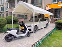 斯特?fù)P（Stay Young）車棚停車棚家用防雨防曬簡易擋雨棚戶外移動庫庭院帳篷汽車遮陽蓬 米白色 長2米寬2米不帶四周圍布 曬單實拍圖