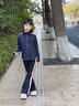 女童套裝秋季2025新款兒童運(yùn)動(dòng)外套休閑褲子初中生秋裝兩件套衣服 藏青色【上衣+褲子】 150 曬單實(shí)拍圖