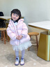 笛莎（DEESHA）童裝女童羽絨服2025冬季新款兒童舒適保暖短款羽絨外套小童女寶寶 奶油粉 110 【充絨量：97g】 曬單實(shí)拍圖