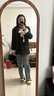 UR2025秋季新款女裝復(fù)古丹寧水洗貓須喇叭牛仔長褲UYB850006# 藍色 28 曬單實拍圖