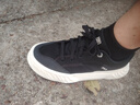 斐樂(lè )（FILA）官方川行鞋FOSSO男鞋復古帆布鞋新款休閑鞋 黑-BK 42 曬單實(shí)拍圖