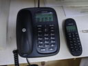 摩托羅拉（Motorola）數(shù)字無繩電話機 無線座機 子母機一拖一 辦公家用 內(nèi)線對講 大屏幕清晰免提固話套裝CL101C(黑色) 曬單實拍圖
