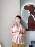 瑪麗亞·古琦（MARJA KURKI）真絲絲巾女士禮盒裝 大方巾絲巾送長(zhǎng)輩桑蠶絲圍巾絲綢禮物 粉色 曬單實(shí)拍圖
