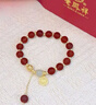 老鳳祥和田玉銀手鏈女轉(zhuǎn)運紅瑪瑙手串首飾生日七夕情人節(jié)禮物送女友老婆 曬單實拍圖