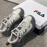斐樂(lè )（FILA）男鞋蕨草鞋2代老爹鞋易烊千璽同款2025夏季新款透氣休閑鞋運動(dòng)鞋 南極灰/霧霾灰-VA 42.5 曬單實(shí)拍圖