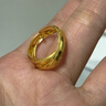 老廟黃金耳環(huán)批花C形耳釘耳圈送女友送給媽媽生日禮物 曬單實(shí)拍圖