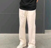 NASA GISS休閑褲男寬松直筒闊腿褲潮流長褲子 黑色直筒常規(guī) (170/76A)M 曬單實拍圖