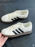 adidas T頭鞋 VL COURT復古板鞋德訓鞋男女阿迪達斯輕運動(dòng) 漢玉白/黑色/樹(shù)脂黃   37 曬單實(shí)拍圖