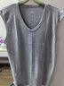 【100%純棉】40支精梳棉男士四季打底汗衫背心 灰色V領(lǐng) 2XL (建議130-150斤) 曬單實(shí)拍圖