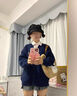 MEOD日系復(fù)古慵懶風(fēng)毛衣女外套女秋冬新款感學(xué)院風(fēng)針織開衫外套厚 藏藍(lán)色 藏藍(lán)色 S 曬單實拍圖