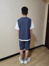 FIDQIOG國際品牌男童夏裝套裝2025新款兒童衣服短袖男孩運動中大童夏季韓 灰色 120 cm 曬單實拍圖