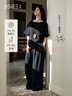 歌莉婭黑色牛仔褲女夏季2025新款闊腿褲高腰寬松長褲子1E5CCD050 00B黑色 27 曬單實拍圖