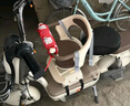 雅迪（yadea）電動(dòng)車摩登光芒兒童座椅前置通配型寶寶椅安全避震電瓶車兒童座椅包圍款-米白色 曬單實(shí)拍圖