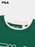 FILA 斐樂(lè )官方女子針織短袖衫秋新款時(shí)尚休閑簡(jiǎn)約基礎純棉T恤 森林綠-GN M 165/84A/M 曬單實(shí)拍圖