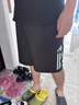 阿迪達斯短褲男夏季透氣薄款寬松休閑運動(dòng)梭織五分褲 黑/白 3CS-BW  XL  曬單實(shí)拍圖
