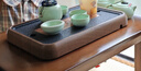 京東京造 茶盤茶托 帶排水仿烏金石胡驀山桃紋中號(hào)功夫茶臺(tái)儲(chǔ)水單盤干泡 曬單實(shí)拍圖