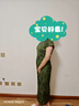 絲柏舍新中式旗袍2025夏裝新款女裝復古短袖立領(lǐng)中長款連衣裙 曬單實拍圖