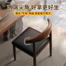 海旭成餐椅北歐風牛角椅靠背椅簡約書房凳子臥室家用仿實木椅子電腦椅 曬單實拍圖