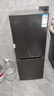 榮事達(dá)（Royalstar）166升小冰箱小型家用出租房辦公室宿舍雙開(kāi)門(mén)兩門(mén)雙門(mén)二門(mén)電冰箱節(jié)能省電低音鈦深灰色R166 曬單實(shí)拍圖