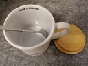 拜格陶瓷馬克杯咖啡杯卡通水杯情侶七夕情人節(jié)禮物杯子330ml帶勺帶蓋 曬單實拍圖