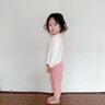 馬卡樂(lè )嬰幼兒童秋褲彈力保暖長(cháng)褲男女寶寶同款柔軟舒適 粉色 110 曬單實(shí)拍圖