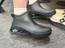 回力（Warrior）女士雨鞋短筒防滑耐磨新款防水鞋膠鞋工作雨靴水鞋保暖可拆洗棉套 3533純黑單鞋 36 曬單實(shí)拍圖