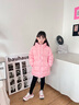 雪中飛兒童羽絨服2025新款女童簡約面包羽絨服男童時尚加厚保暖羽絨外套 淡粉色 130 曬單實(shí)拍圖